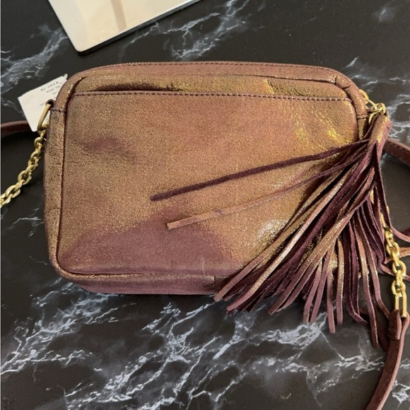 HOBO Handbag Renny Leather Small Metallic Crossbody Camera Bag AUTHENTIC NWT - Picture 7 of 12